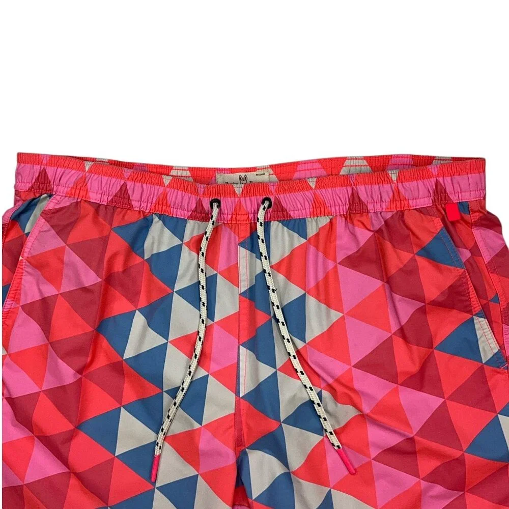 Psycho Bunny Alexander Varsity Swim Trunk Swimwear L Pink